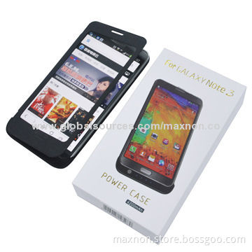 Top-selling 4,500mAh Backup External Battery with Leather Screen Protector, for Samsung Galaxy Note